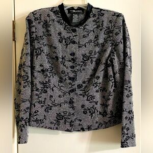 NWOT Sag Habor Black and Gray Floral Blazer size 10 See pictures for measurement